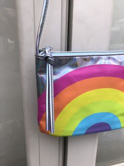 Iridescent Silver/Rainbow Crossbody Handbag