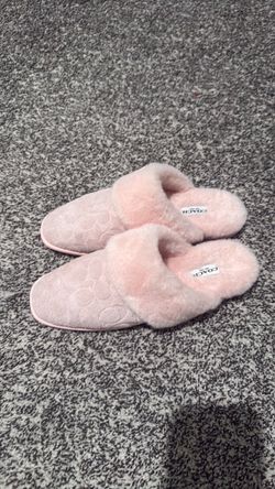 Pink Coach slippers