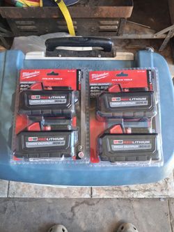 Milwaukee high output batteries $ 185  each 2 pack