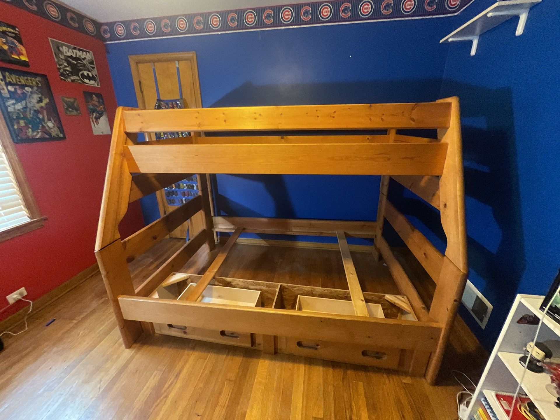 Solid Wooden Pine Bunk bed Set