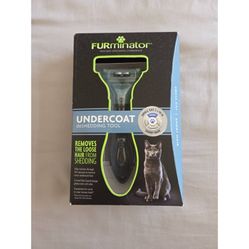 FURminator Undercoat Deshedding Brush Tool for Small Short Hair Cat