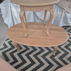 Mesas En Madera Muy Buena Calidad 50$ Por Las 2