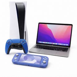 PS5 + MacBook M1 + FREE Switch Lite Bundle | 2 Controllers + Headset