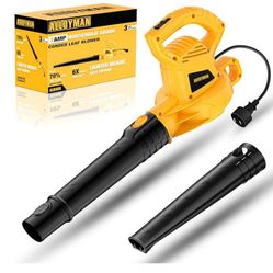 ALLOYMAN Electric Leaf Blower,7AMP Lawn Blower,130MPH Mini Leaf Blower Lightweight & Portable for Lawn Care