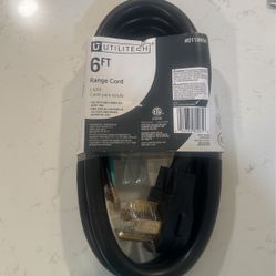 50 Amp Range Cord 6', 6/2 & 8/2 Gauge, 4 Prong Plug,  New