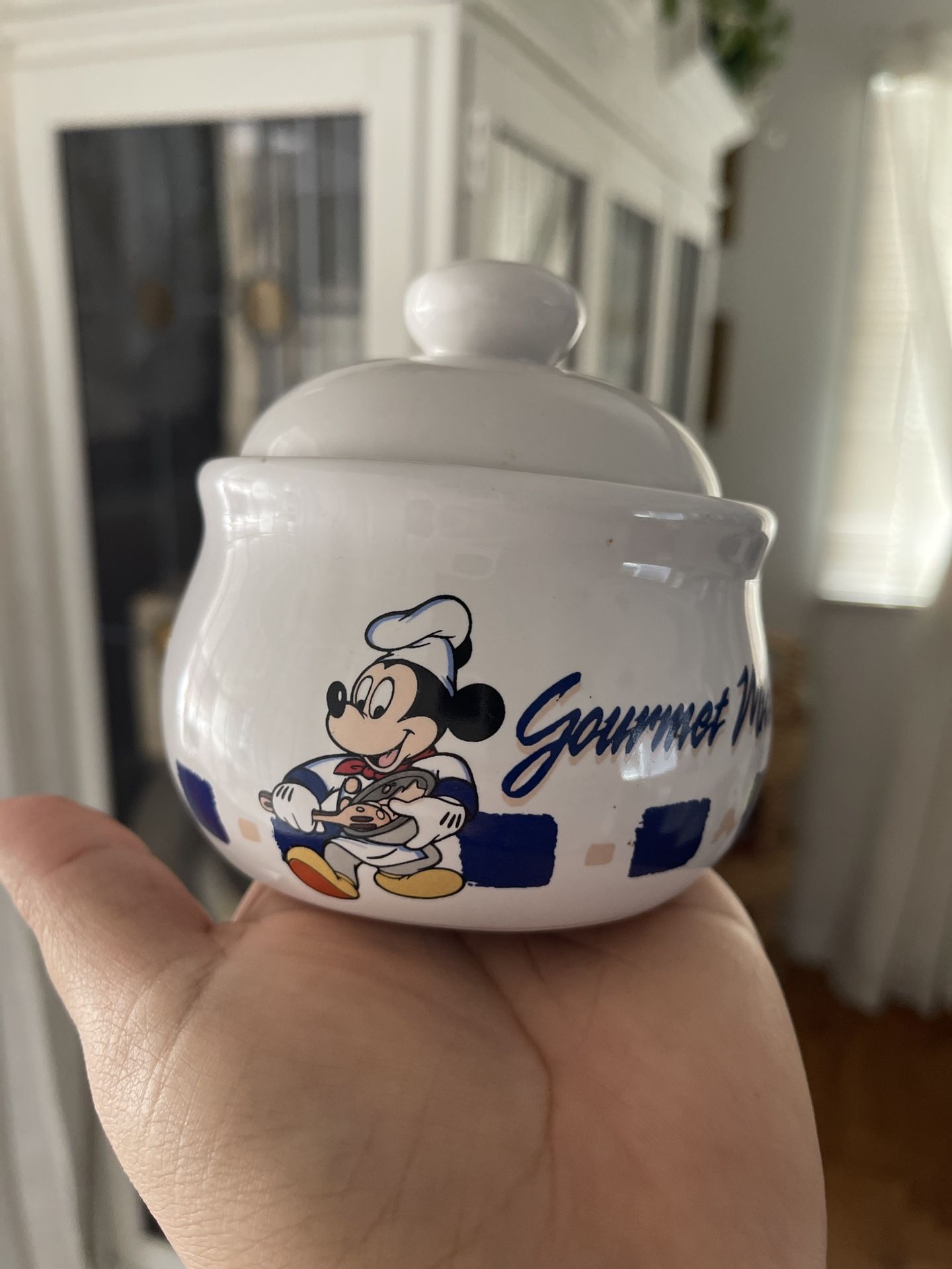 Vintage Mickey Ceramic Sugar Bowl Canister