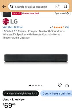 LG SKM1 Soundbar