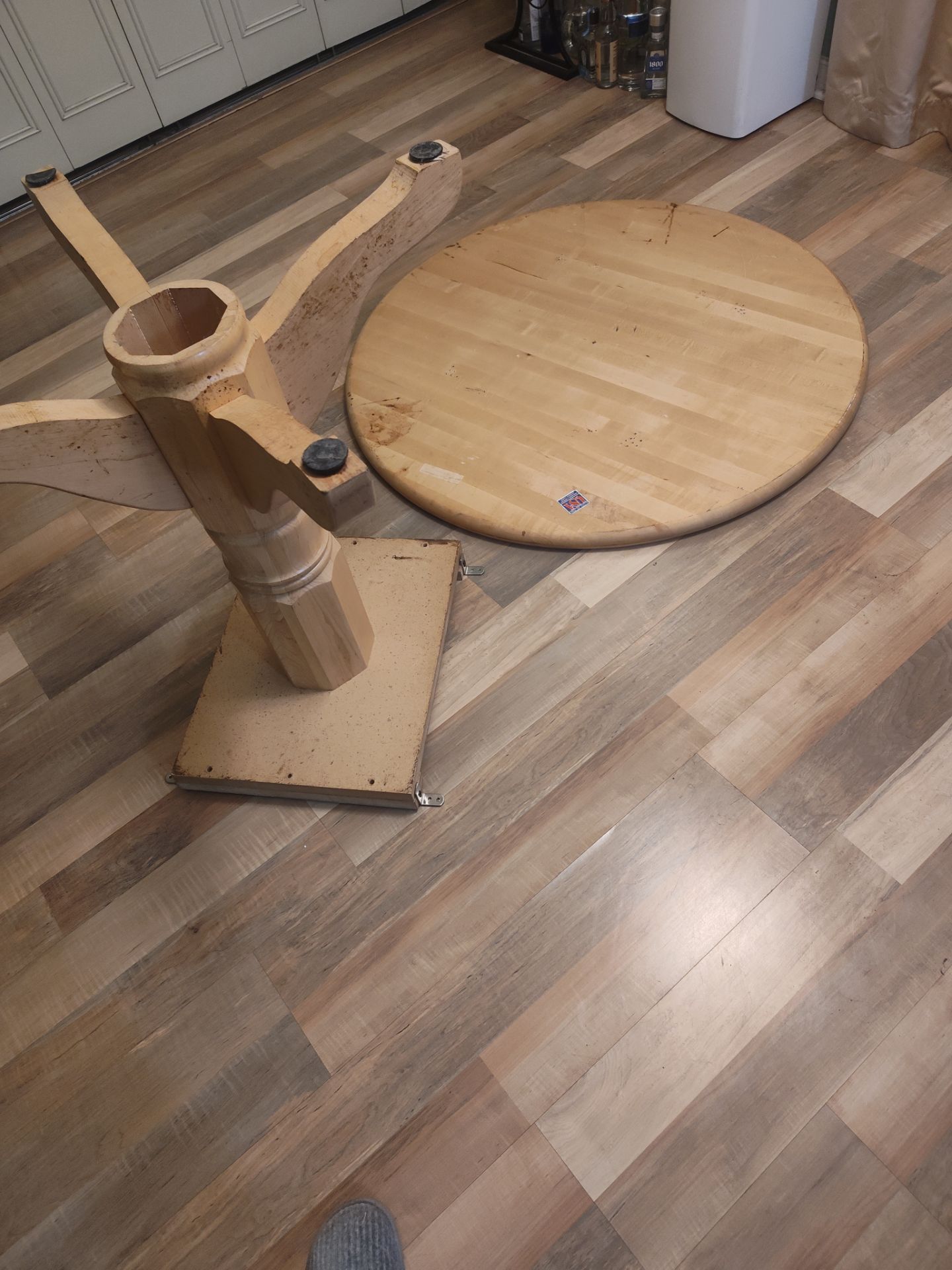 Wood dining room table