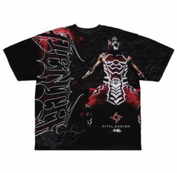 Civil Regime × WWE × Penta Power Rage American Classic Oversized Tee in Vintage Black.
