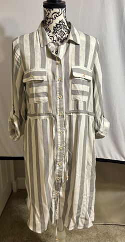 Striped Women’s Button-Up Dress Sz.L