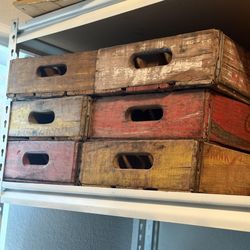 SALE Six Vintage Coca-Cola Wooden Crates