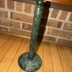 Gorgeous dark green marble paper towel holder p/u Jamison, Pa 