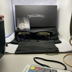 Chrome heart glasses