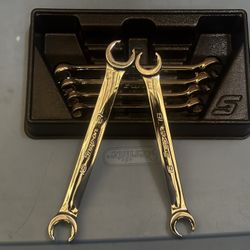 Snap-on Tools 6 pc 6-Point Metric Flank DriveR Double End Flare Nut Wrench Set (9-21 mm)