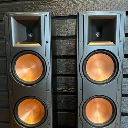 2 Klipsch RF-82 II FLOORSTANDING SPEAKER, Black Ash