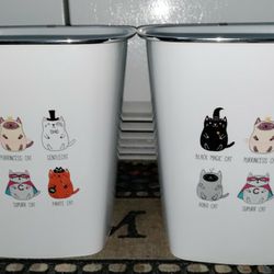 Wastepaper Basket Cat Themed! New!