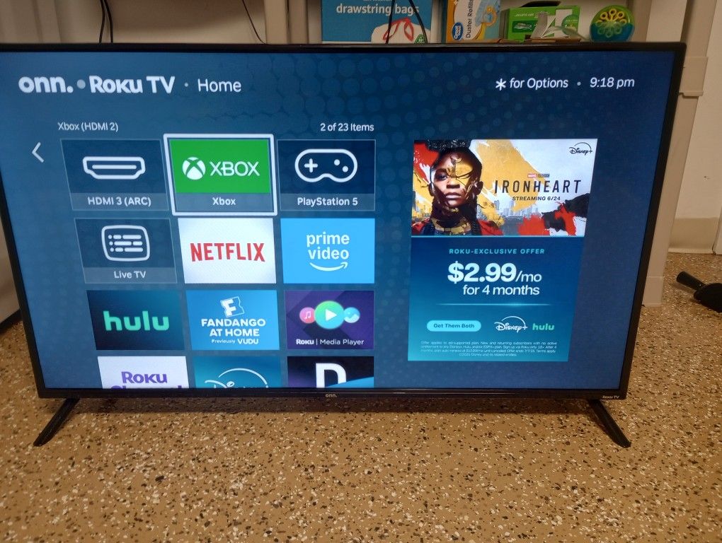 Onn 40 Inch Roku Smart Tv