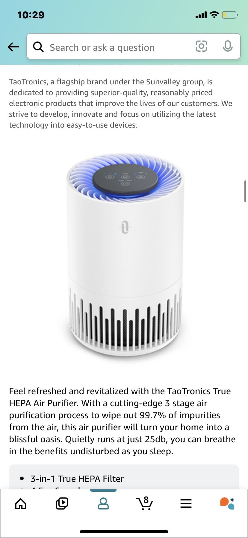 HEPA Air Purifier for Home