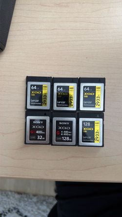 Various Lexar & Sony XQD Cards