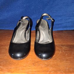 Black Wedge Heels