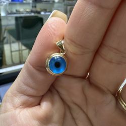 10k Evil Eye Charm 