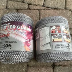 NEW-2 Rolls Of 6”x 20’ Amerimax Aluminum Gutter Guard Roll Metal Strain Leaf Filter
