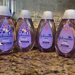Set Of 4 Johnson’s Baby Bedtime/calming- Bubble Bath & Shampoo•13.6oz•all For $15