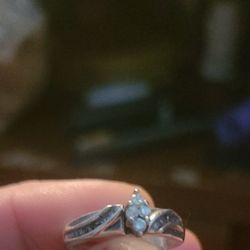 Sterling Diamond Ring
