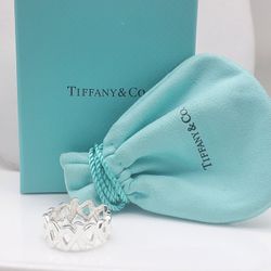Tiffany&Co Sterling Silver  XOXO Ring Sz 11