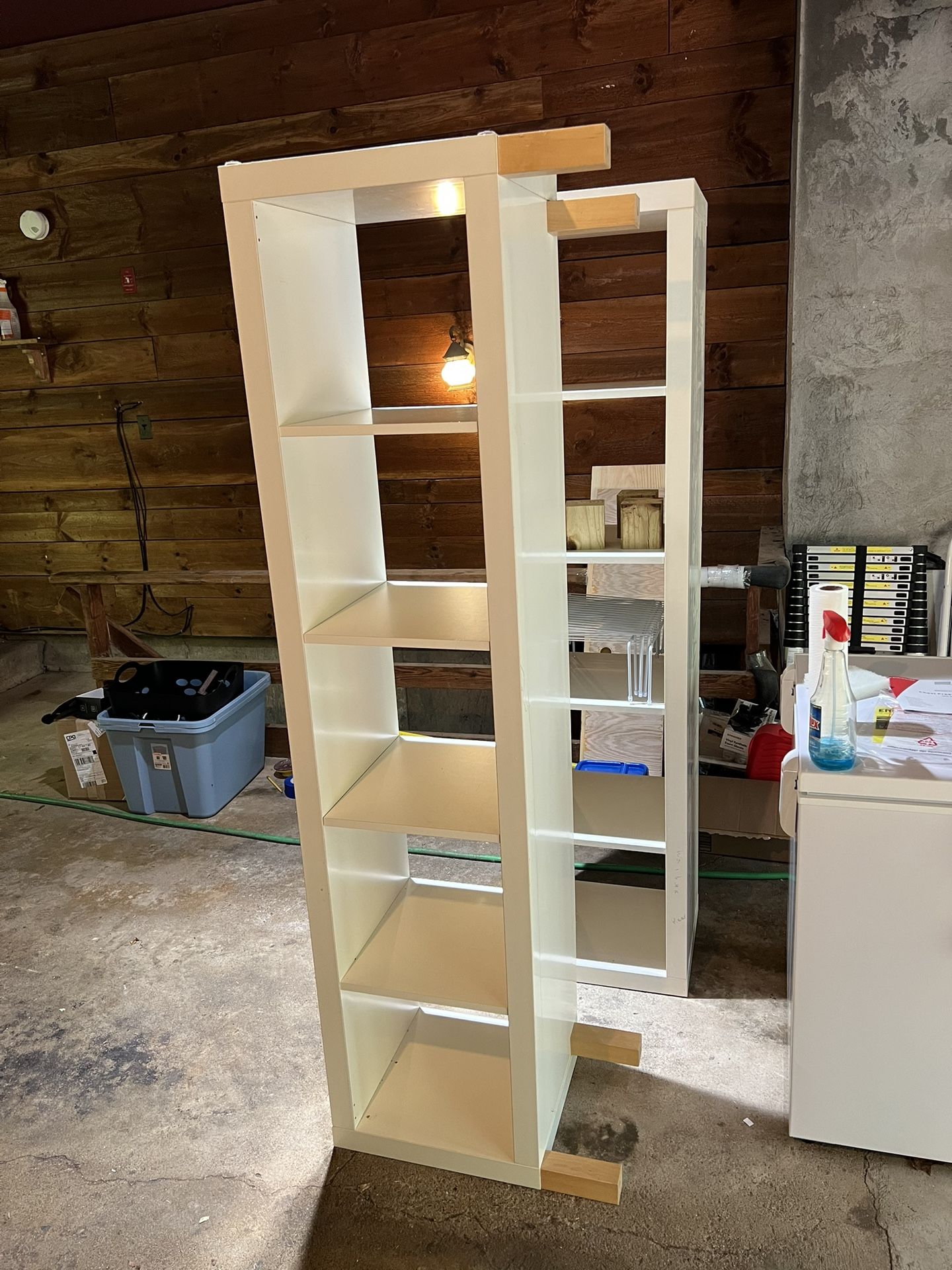 IKEA Shelf Cubby Pair with Wire Risers