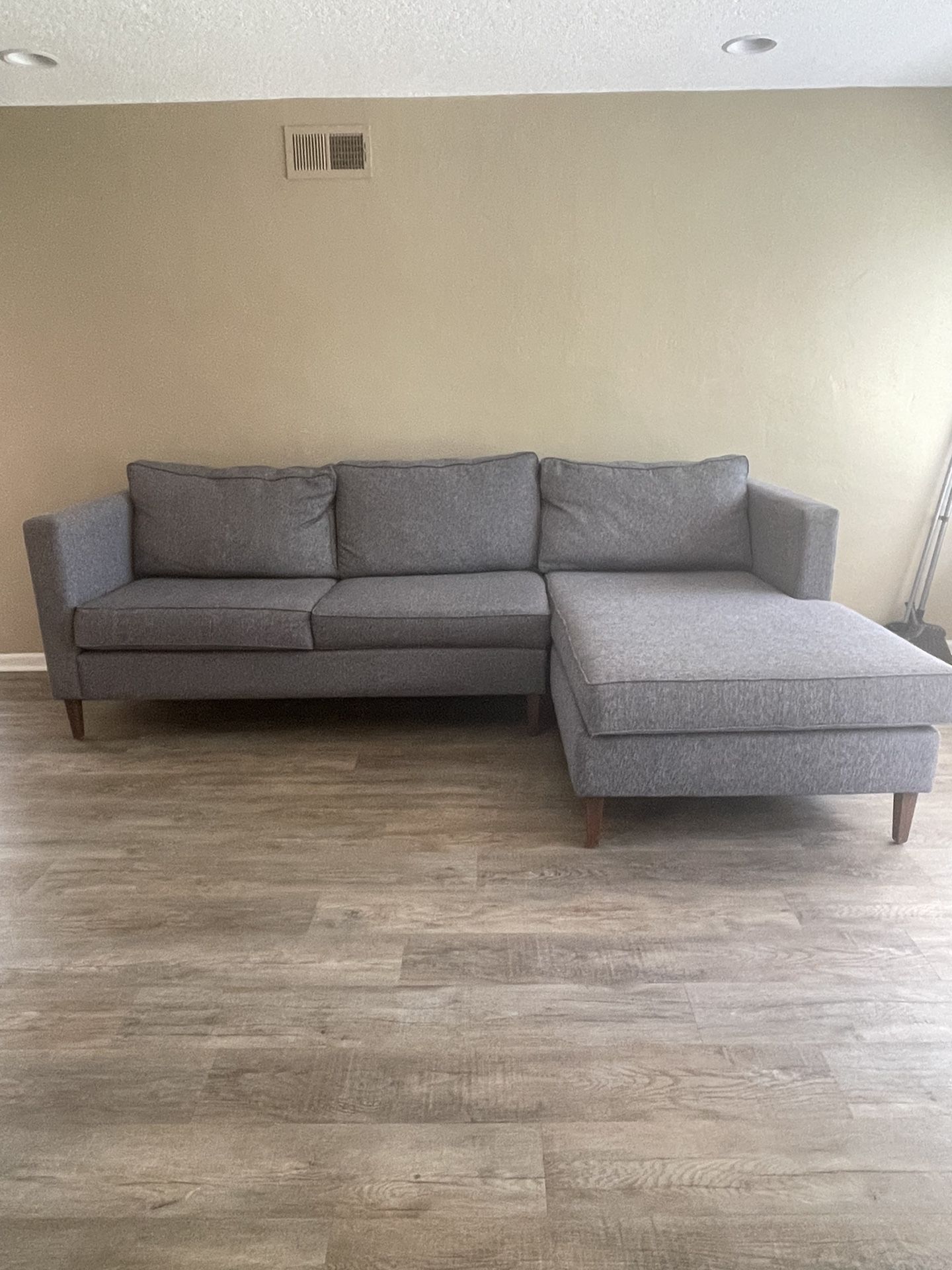 Grey Couch with Chaise 