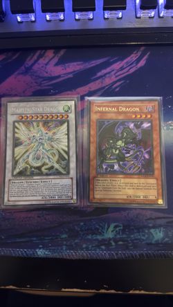 Yu-Gi-Oh TCG Infernal Dragon and Majestic White Dragon
