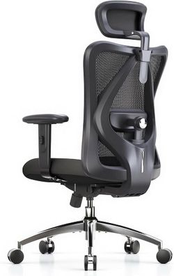 SIHOO M18 Ergonomic Office Chair, Mesh Back Desk Chair with Headrest Adjustable Lumbar Support, Hold 330lbs Computer Chair with 2D Armrests & Wide Cus