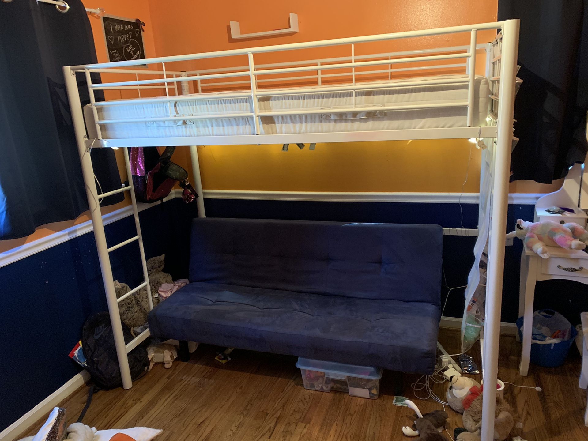 Twin loft bed frame