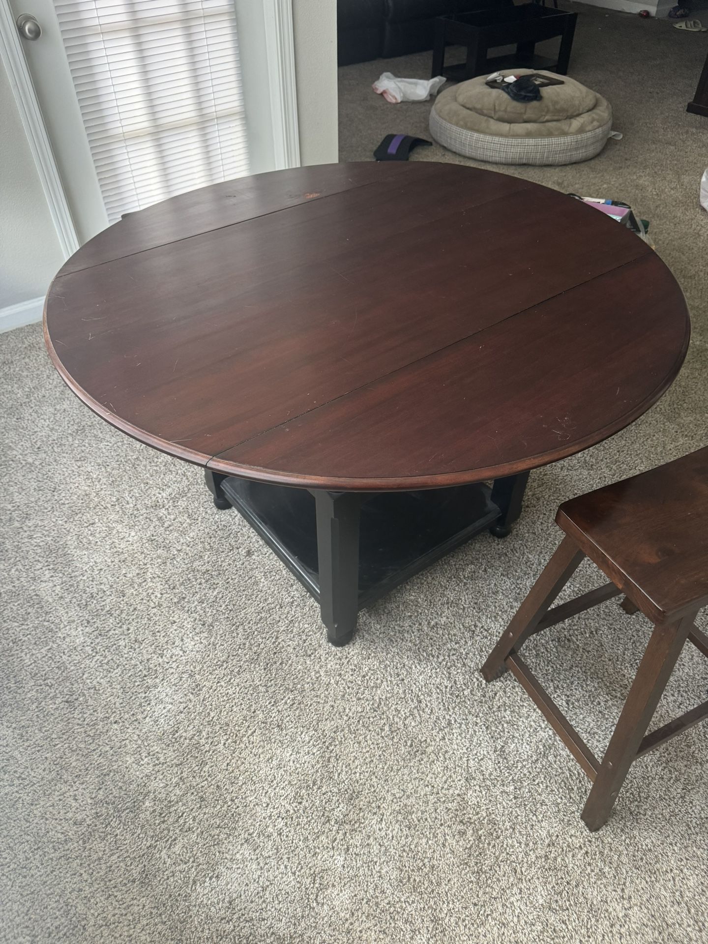 Wooden Table w/ Stools