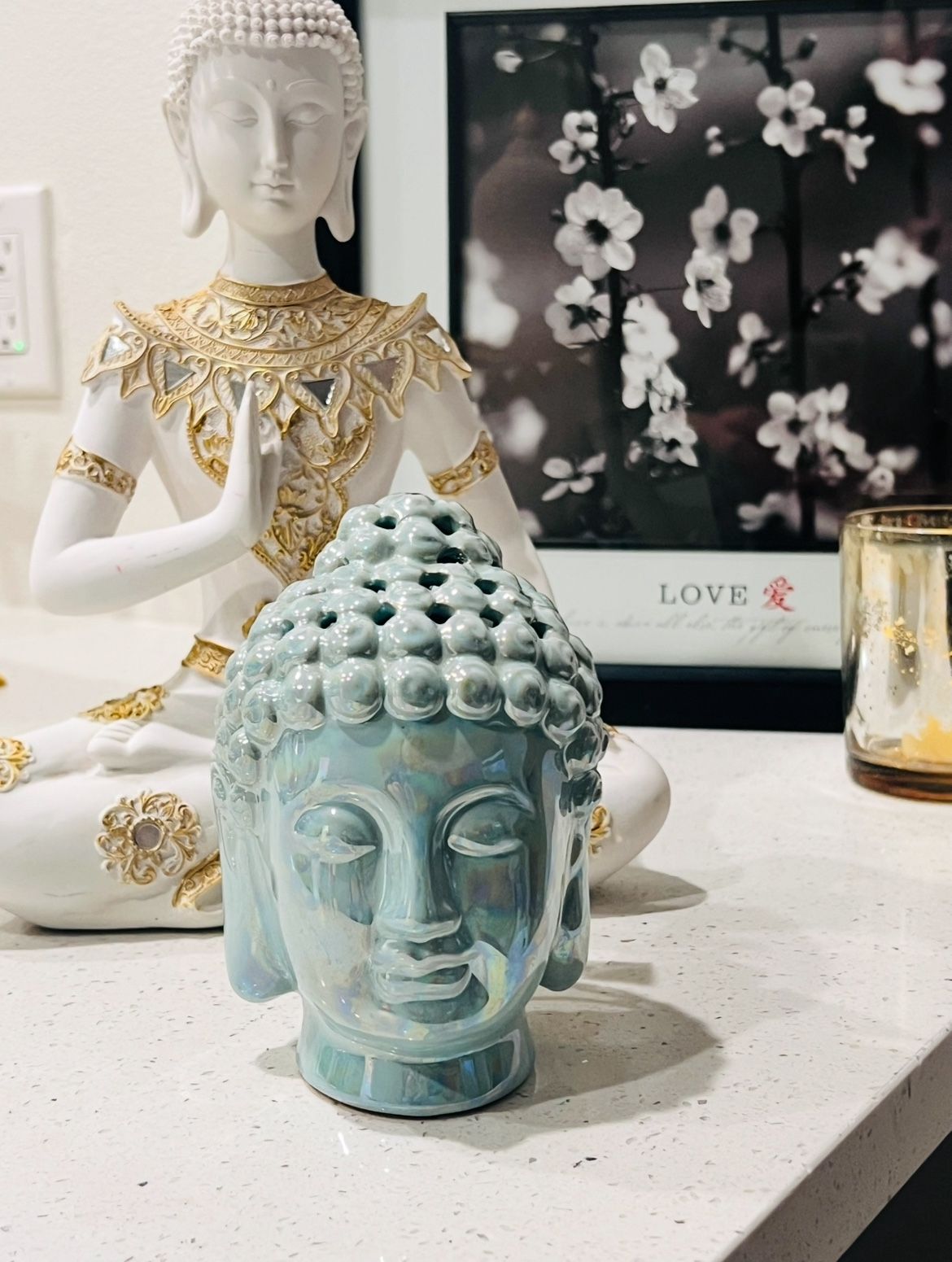 Buddha head statue