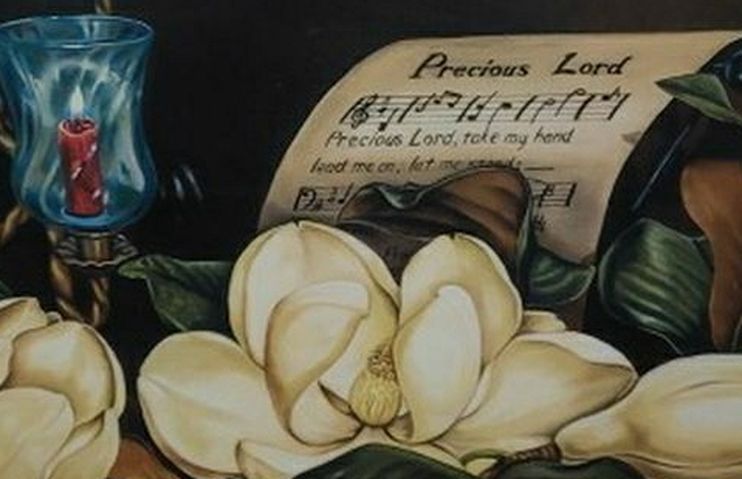 Elegent Framed "Precious Lord" Flower Picture