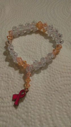 Handmade Breast Cancer Awareness Bracelet