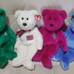 Group Of 4 Ty Beanie Baby Bears