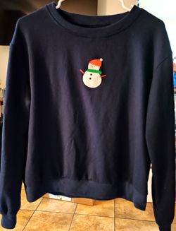 Navy Snowman Festive Sweater