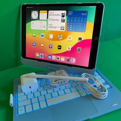 Apple IPad 9th Generation (10.2” Retina /Touch ID /IOS 17/ 2021 Model) 64GB with Pen, Keyboard  & Accessories 