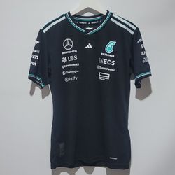 Black Mercedes AMG Petronas Adidas 2025 Jersey