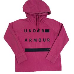 Womens UA Athletic Pink Casual Active  Cotton Classic Hoodie Size Extra Small