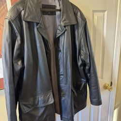 Men’s Extra Large Leather Jacket Black  