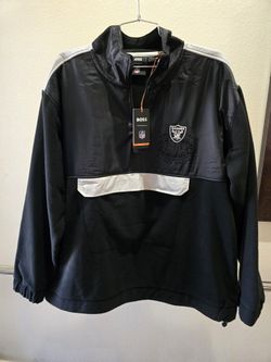 NFL Raiders Las Vegas Fumble Mixed Media Quarter Zip Pullover
Hugo BOSS Size XXXL