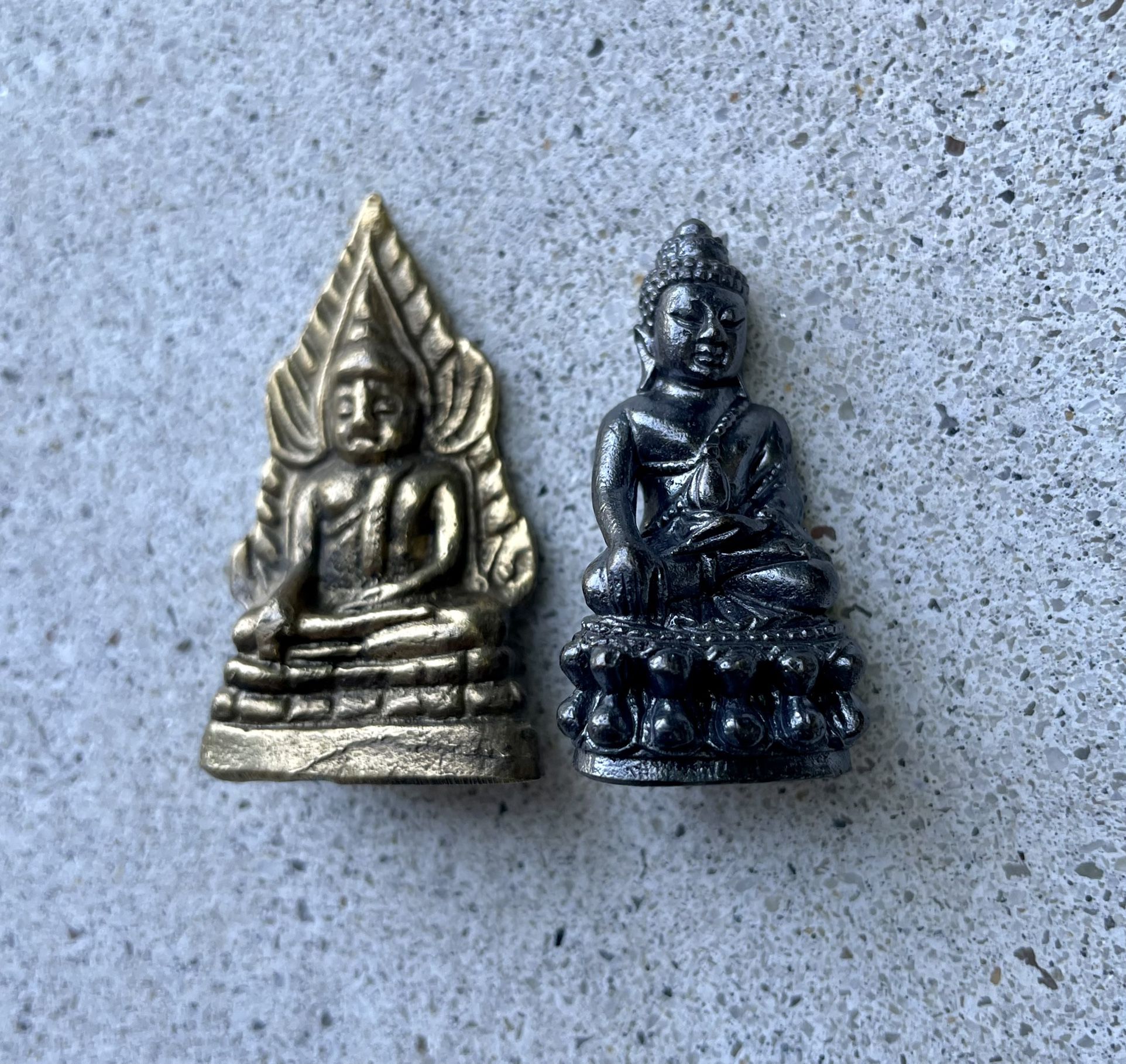 Set Of Two Mini Buddha Figures 