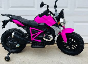 12V Kids Electric Motorcycle – Pink