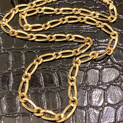18K Gold Men / Women Figaro Chain