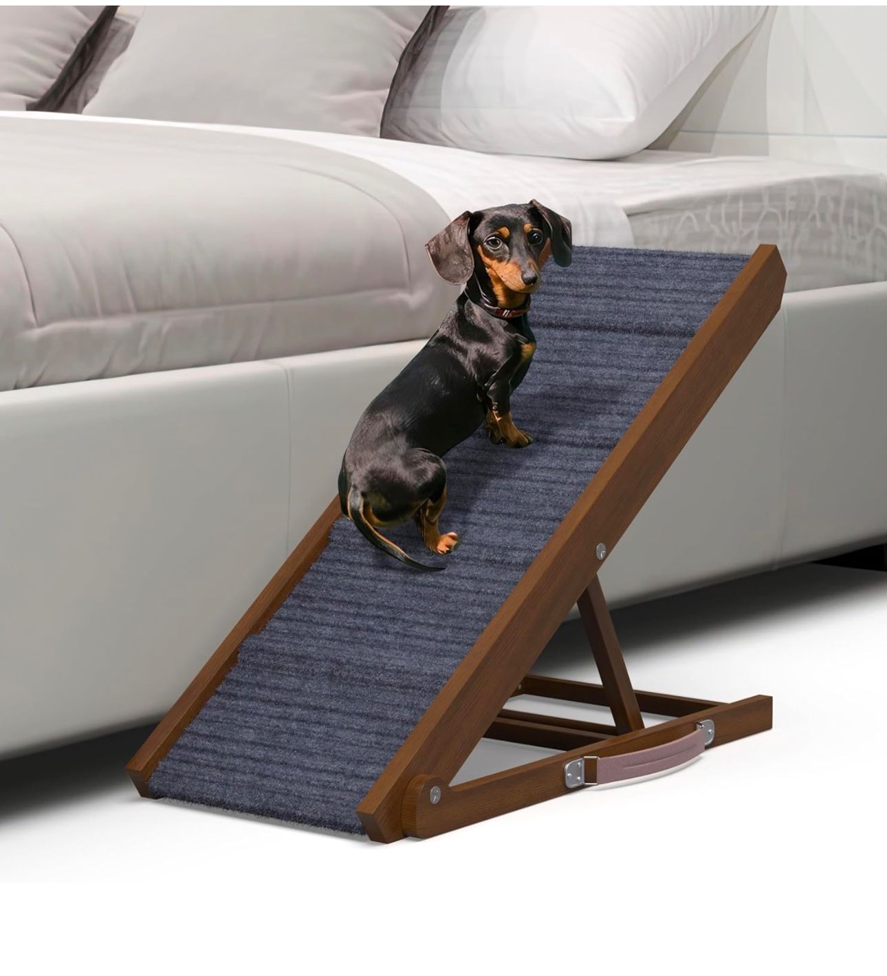 PATHOSIO Dog Ramps for Bed Portable Dog Ramp for Couch, Folding Dog Ramp for ...