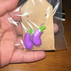 Eggplant Earrings!!!!
